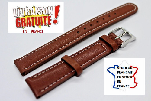 Bracelet montre 14mm cuir - ;,