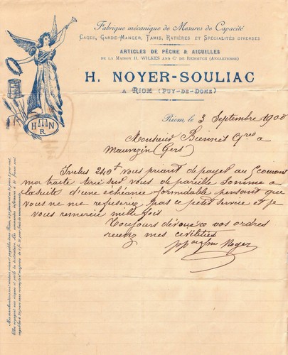 Riom lettre noyer souliac - lettre,