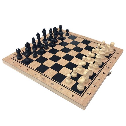 Jeu échecs en bois - jeu,
