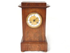 Mahogany Gilded Bronze Paris Clock I Empire 19th Century Terminal Clock 
