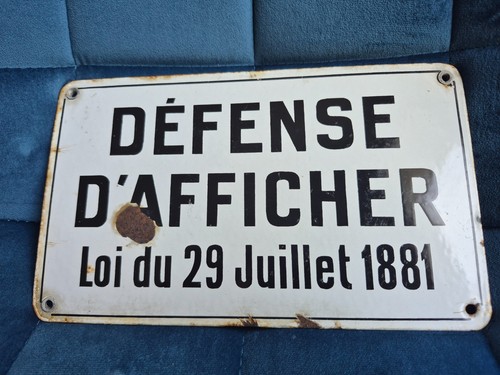 Ancienne plaque emaillée - ancienne,