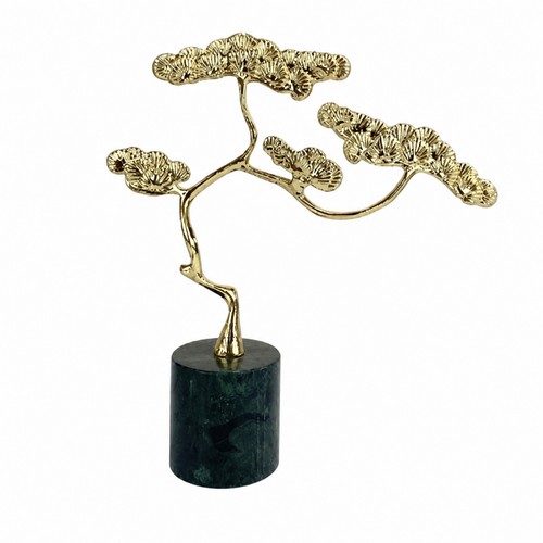 Sculpture pin doré - sculpture, arbre