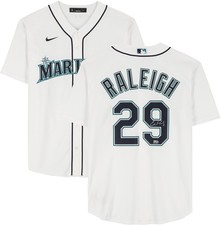 Cal Raleigh Seattle Mariners Autographed White Nike Replica Jersey