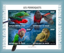 Parrots MNH Stamps 2018 Niger M/S