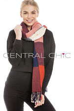 Grande écharpe femme à carreaux tartan pashmina écharpe étole châle jetée * vendeur britannique