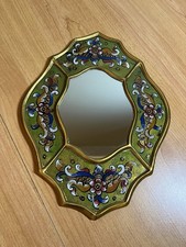 Miroir péruvien peint en tole