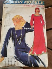 ANCIEN PATRON MODELE   -Vintage French ROBE D'HOTESSE     T 42 AU 46