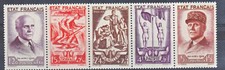 France  576/580 bande travail famille patrie  1943 neuf** TB MNH cote 115