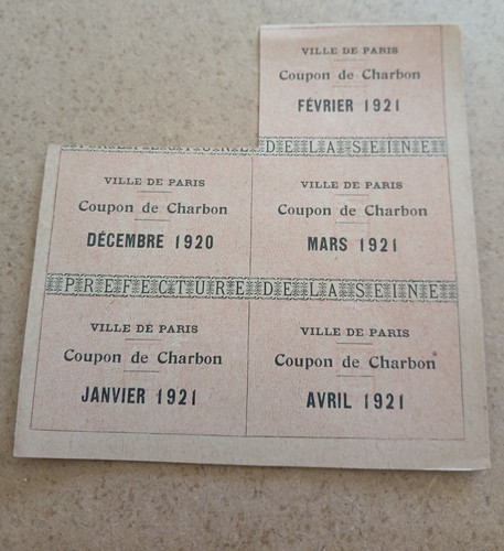 Ticket rationnement charbon - rationnement,