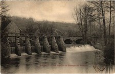 Old postcard Archet Le Pont et le Barrage du Moulin FRANCE (1300462)