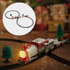 Train de noël électrique décoratif pour sapins 22 pièces avec lumières et sons