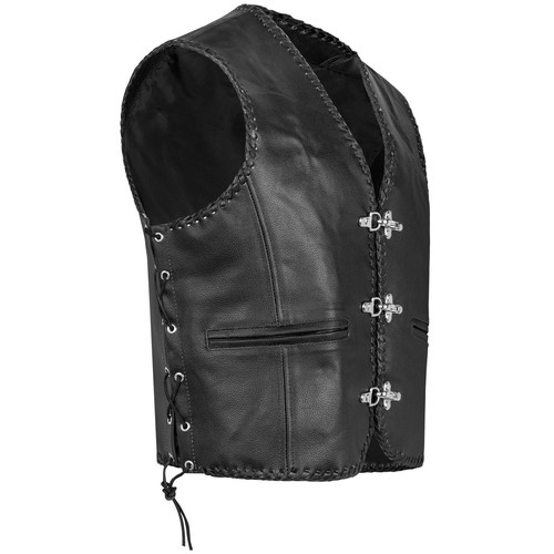 Paulgos gilet cuir - gilet,