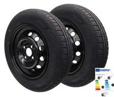 2x Roue Compléte 145/80R13 79N 4x100 145 80 Remorque Jante de 4Jx13 M+S Pneu