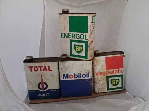 Lot bidons huile ancien - 4,