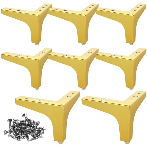 8pcs pieds meubles - pieds, or,
