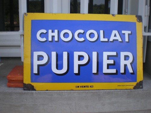 Plaque émaillée chocolat
