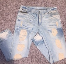 VINTAGE Robin Jeans Distressed Studded  Pockets Sz 38