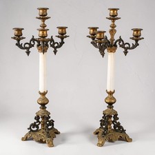 Paire chandeliers 4 feux