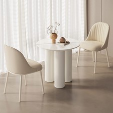 Table ronde crème moderne