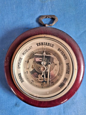 ANCIEN BAROMETRE ANEROIDE BOIS