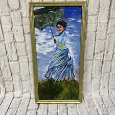 Claude Monet Woman W/ Parasol Style.  (Facing Right) - Reproduction Framed!