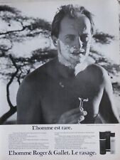 1980 ROGER & GALLET PRESS AD - THE SHAVING - THE MAN AND RARE