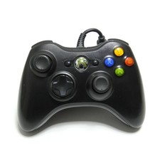 MANETTE JEU CONSOLE XBOX 360 FILAIRE NOIRE OFFICIELLE MICROSOFT AVEC EMBOUT USB