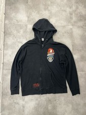 Vintage Y2k Ed Hardy hoodie zip sweatshirt men size XL tattoo Christian Audigier