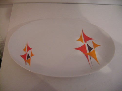 Plat service porcelaine - plat, en