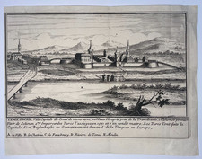 TIMISOARA TEMESWAR ROMANIA 1705 SANSON / MORTIER ANTIQUE VIEW 18TH CENTURY