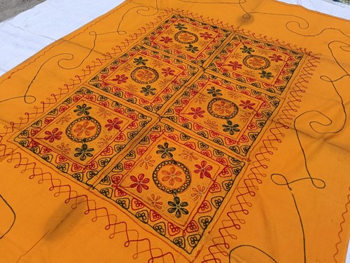 Couvre lit indien brodé - indien,