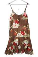 TRUE RELIGION Robe à bretelles Dames Robe T EU 38 brun-rouge-blanc