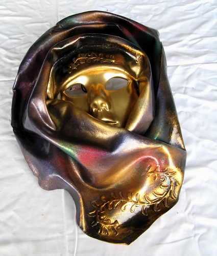 Masque vénitien cuir - masque, et