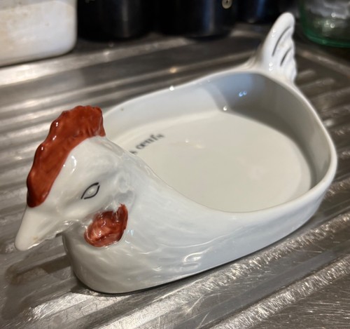 Plat porcelaine apilco poule - plat,