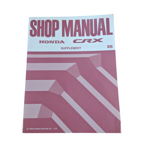 Manuel atelier honda - d'atelier, crx