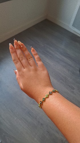 Bracelet femme doré vert - bracelet,