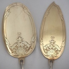 Christofle Solid Silver Minerva Vermeil Covered Ice Service, Regency Style