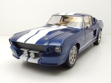 Ford Shelby Mustang GT500 1967 Bleu Blanc Modèle Réduit 1:12 Échelle