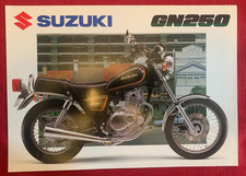Vintage Suzuki GN250 Motorcycle Sales Brochure c.1980s/1990s