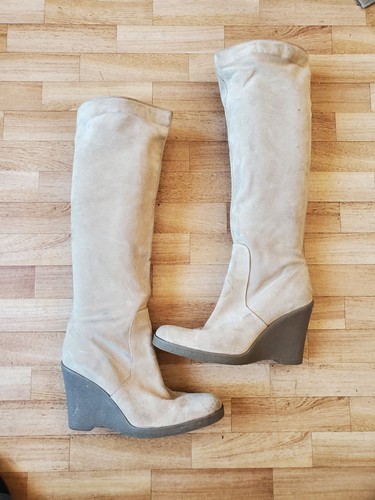 Bottes haute compensé - en, daim