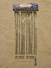 12 anciennes chaines de montres avec le présentoir d'origine horlogerie commerce