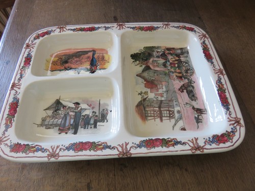 Ancien plat compartiments - ancien, à