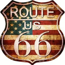 PLAQUE DECORATIVE- ROUTE 66 -