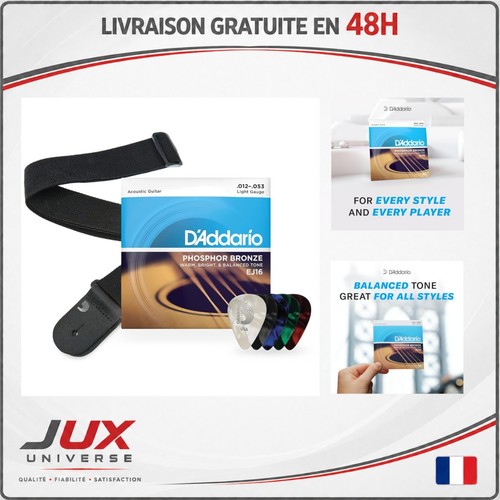 Addario ej16 cordes - d'addario, guitare