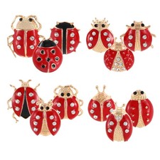12 Pcs Pins Coccinelles