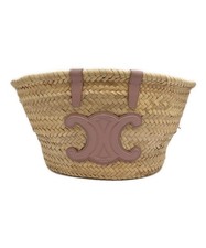 Celine Triomphe Panier Teen Basket Bag Beige Pre-Owned SN0030