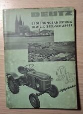 Deutz Tractor D15 Owners Manual