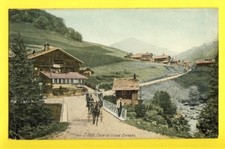 cpa 74 - SAINT JEAN de SIXT (Hte Savoie) Route du GRAND BORNAND Ecrite en 1910