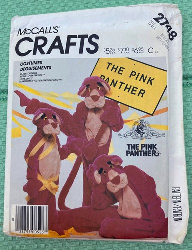Mccalls 2748 the pink panther - pink,