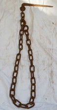 old chain hook wall hanging industrial decoration antique hook
